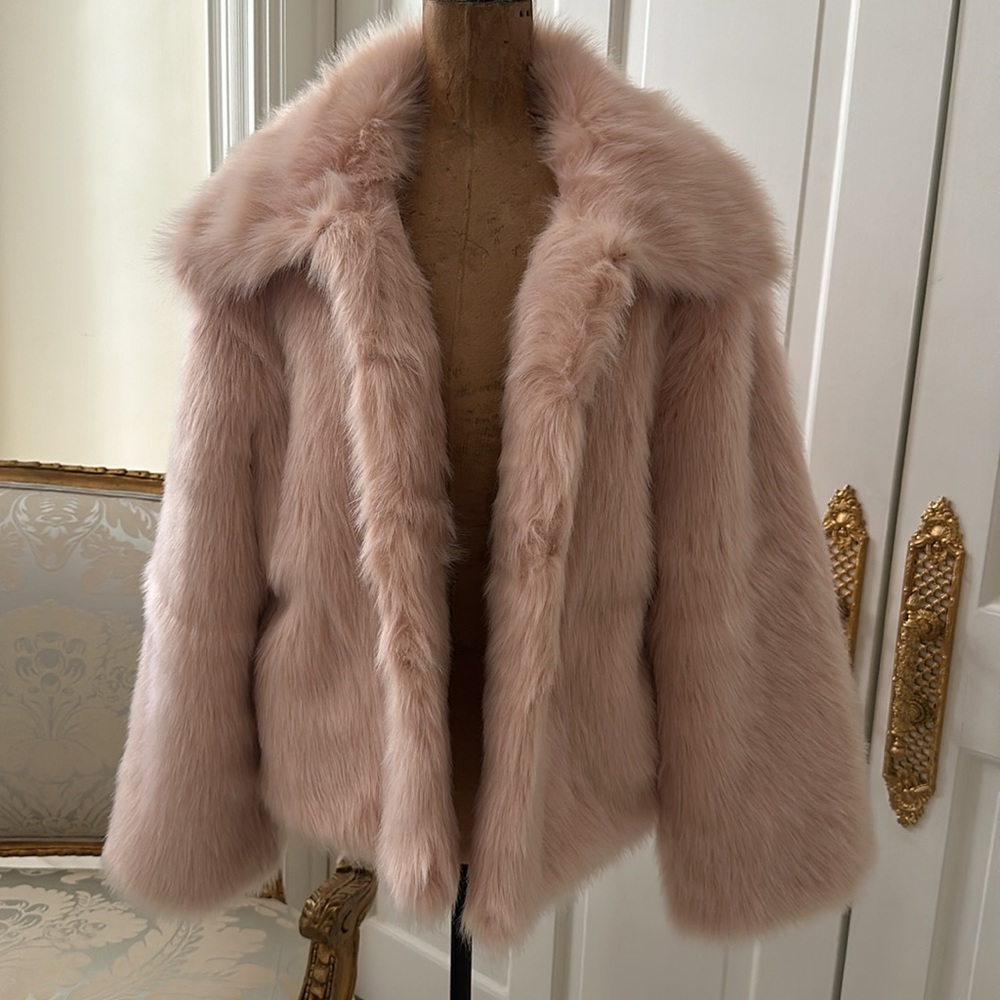 Fun,faux fur, pink jacket, size medium